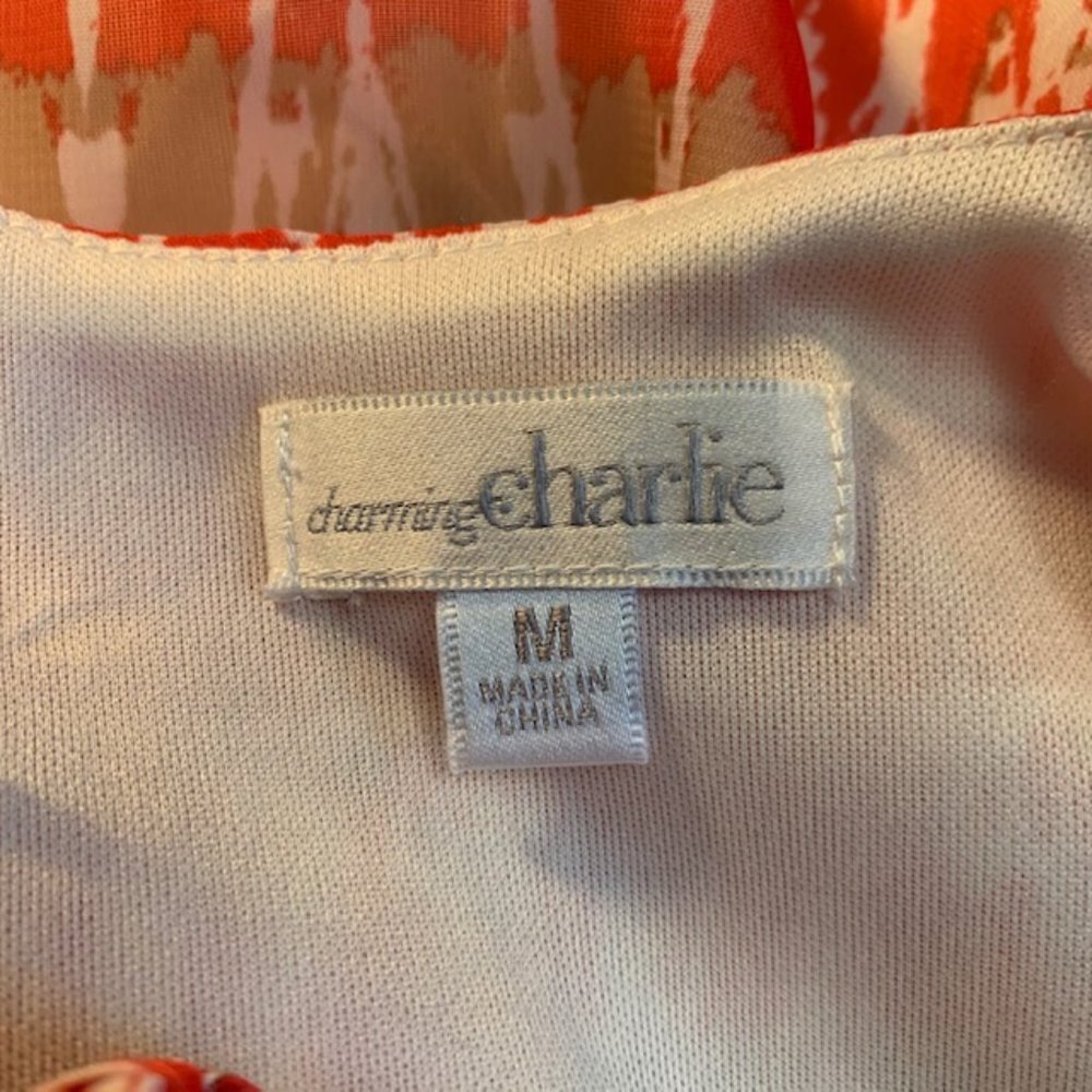Charming Charlie Orange Sleeveless Dress Size M - Picture 10 of 10